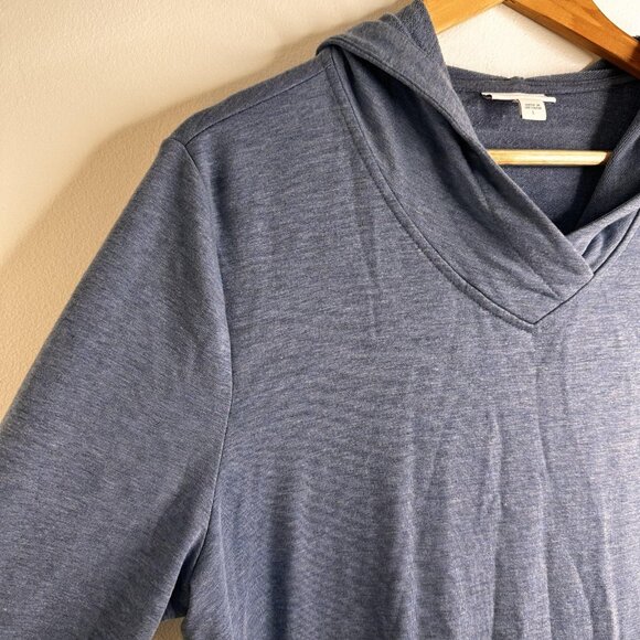 J Jill Pure Jill Hoodie Dress Sz Large Blue Luxe Tencel Stretchy Chore Comfy - Picture 3 of 12